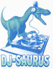 Camiseta con gráfico DJ Dino para niños