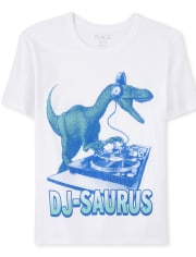 Camiseta con gráfico DJ Dino para niños