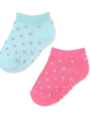 Toddler Girls Glitter Ankle Socks 6-Pack