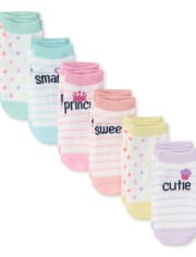 Toddler Girls Princess Ankle Socks 6-Pack