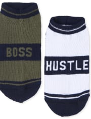 Boys Hustle Cushioned Ankle Socks 6-Pack
