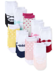 Baby Girls Shoe Midi Socks 9-Pack