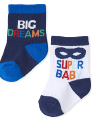 Baby Boys Super Baby Midi Socks 6-Pack