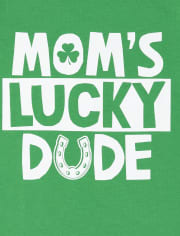 Baby And Toddler Boys Mom's Lucky Dude Graphic Tee