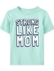 Baby And Toddler Boys Strong Mom Graphic Tee