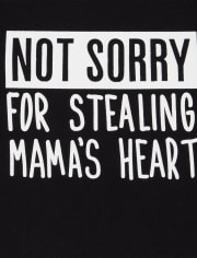 Camiseta con estampado de corazón de mamá para bebés y niños pequeños