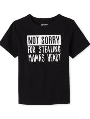 Camiseta con estampado de corazón de mamá para bebés y niños pequeños