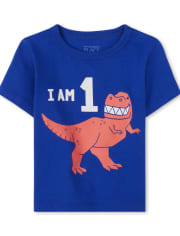 Toddler Boys Birthday Dino 1 Graphic Tee