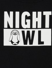 Baby Glow Night Owl Graphic Bodysuit