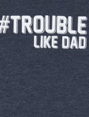 Baby Boys Dad And Me Trouble Matching Graphic Bodysuit