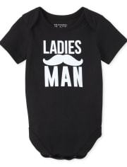 Baby Boys Ladies Man Graphic Bodysuit