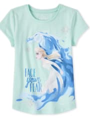 Girls Disney Frozen 2 Glitter Elsa Graphic Tee