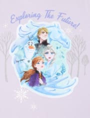 Camiseta con gráfico Explore flocado de Disney Frozen 2 para niñas