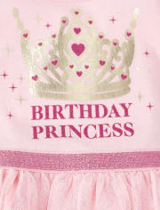 Baby And Toddler Girls Foil Birthday Princess Tutu Dress
