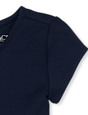 Robe uniforme en tricot point de Rome pour fille