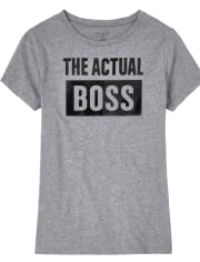 Womens Matching Family Boss Graphic Tee