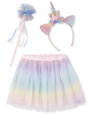 Girls Birthday Glitter Unicorn 3-Piece Accessories Set