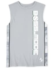Boys Side Stripe Performance Muscle Tank Top