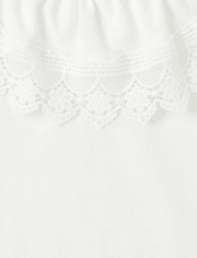 Girls Crochet Ruffle Top