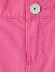 Girls Roll Cuff Twill Shorts