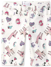Girls Print Denim Skimmer Shorts