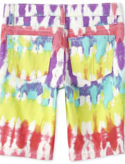 Girls Print Denim Skimmer Shorts | The Children's Place - IN THE PINK