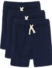 Pack de 3 pantalones cortos de rizo francés para niños