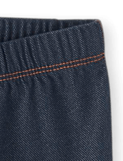 Leggings de mezclilla sintética para niñas, paquete de 2