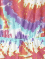 Girls Tie Dye Ruffle Romper