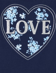 Girls Mix And Match Glitter Love Tie Shoulder Tank Top