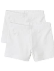 Girls Knit Cartwheel Shorts 2-Pack | The Children's Place - WHITE