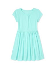 Girls Shirred Dress