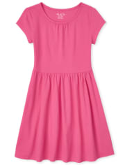 Girls Shirred Dress