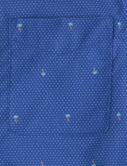 Camisa de popelín con lunares y palmeras para niños