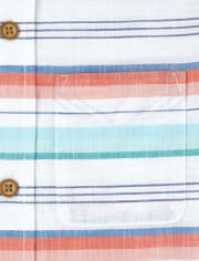 Chemise boutonnée assortie en chambray rayé papa et moi pour garçon