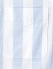 Boys Striped Chambray Button Down Shirt