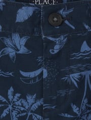 Boys Palm Tree Chino Shorts