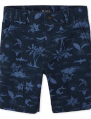 Boys Palm Tree Chino Shorts