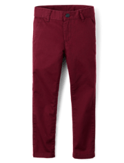 Boys Uniform Stretch Straight Chino Pants