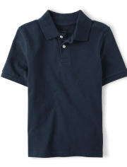 Boys Uniform Stain Resistant Stretch Pique Polo