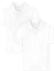 Boys Uniform Soft Jersey Polo 2-Pack