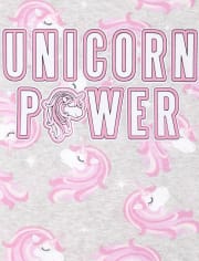 Pijama de algodón de ajuste ceñido Power Unicorn Power para niñas