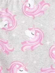 Pijama de algodón de ajuste ceñido Power Unicorn Power para niñas
