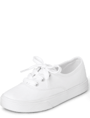 Girls Uniform Lace Up Sneakers