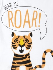 Conjunto de ropa de juego de 3 piezas con tigre para bebés niños