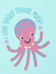 Pyjama en coton ajusté Daddy Octopus pour bébés et petites filles