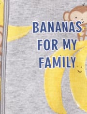 Baby And Toddler Boys Banana Family Snug Fit Cotton Cropped One Piece Pajamas