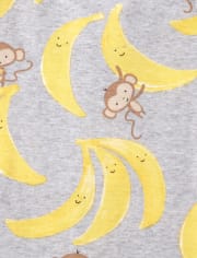 Baby And Toddler Boys Banana Family Snug Fit Cotton Cropped One Piece Pajamas