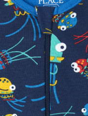 Pyjama une pièce en coton coupe ajustée pour bébés et tout-petits garçons