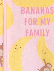 Pyjama une pièce court en coton ajusté pour bébé et petite fille Banana Family